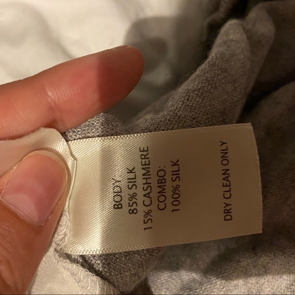 Cashmere and Silk Ecru Tee - Picture 4 of 5